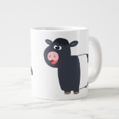 Schattigee Happy Cartoon Belted Galloway Koe Jumbo Grote Koffiekop (Voorkant rechts)