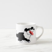 Schattigee Happy Cartoon Border Collie Espresso Mo Kop (Rechts)