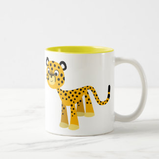 Schattigee Happy Cartoon Cheetah Mok