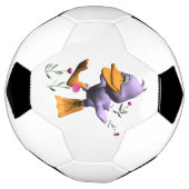 Schattigee Happy Cartoon Duck Running Through Flow Voetbal (Gedraaid)