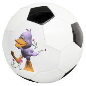 Schattigee Happy Cartoon Duck Running Through Flow Voetbal (Drie kwart)