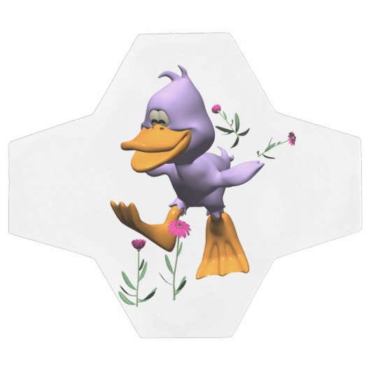 Schattigee Happy Cartoon Duck Running Through Flow Voetbal (Enkel)