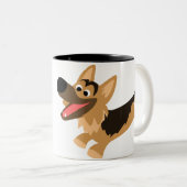 Schattigee Happy Cartoon Duitse Herder Mok (Voorkant rechts)