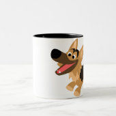 Schattigee Happy Cartoon Duitse Herder Mok (Center)