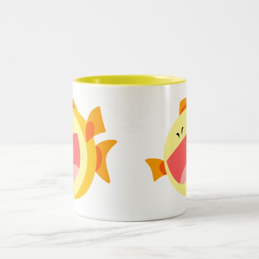 Schattigee Happy Cartoon Fish Mok (Center)