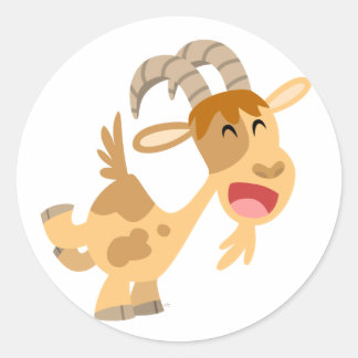 Schattigee Happy Cartoon Geit Sticker