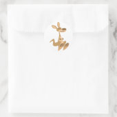 Schattigee Happy Cartoon Kangoeroe Sticker (Tas)