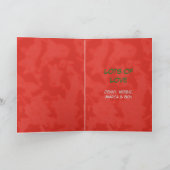 Schattigee Happy Cartoon Kerstolifant Feestdagen Kaart (Binnen)