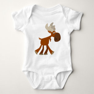 Schattigee Happy Cartoon Moose Baby Kleding Romper