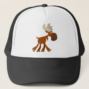 Schattigee Happy Cartoon Moose Trucker Hoed Trucker Pet