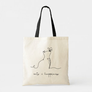 Schattigee Happy Cat canvas tas   Cat grafisch tas