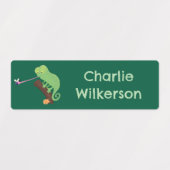 Schattigee Happy Chameleon Hagedis cartoon geperso Labels (Design 1)