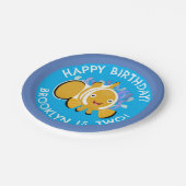 Schattigee Happy Clownfish gepersonaliseerde verja Papieren Bordje (Gekanteld)
