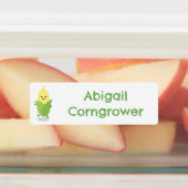 Schattigee Happy Corn cartoon gepersonaliseerd Labels (Aangebracht)
