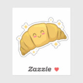Schattigee Happy Croissant tekening Sticker (Vel)