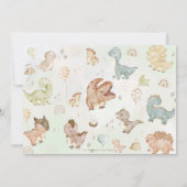 Schattigee Happy Dinosaurs 1e Verjaardagsfoto Kaart (Achterkant)