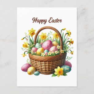 Schattigee Happy Easter basket Feestdagenkaart