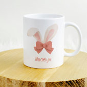 Schattigee Happy Easter Bunny Ears met Boog Easter Koffiemok
