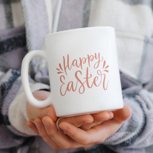 Schattigee Happy Easter Bunny Ears met Boog Easter Koffiemok