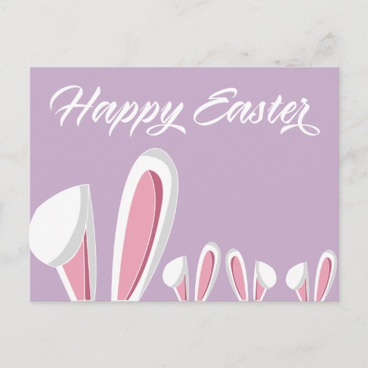 Schattigee Happy Easter Bunny Ears Modern Briefkaart (Voorkant)
