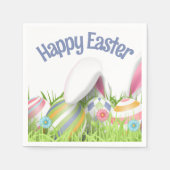 Schattigee HAPPY EASTER Bunny Ears Modern gekleurd Servet (Voorkant)