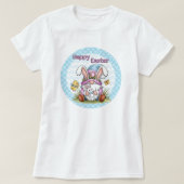 Schattigee Happy Easter Bunny Gnome T-shirt (Design voorkant)