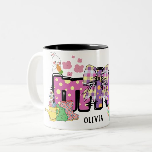 Schattigee Happy Easter Bunny kinder cadeau mok ge (Voorkant links)