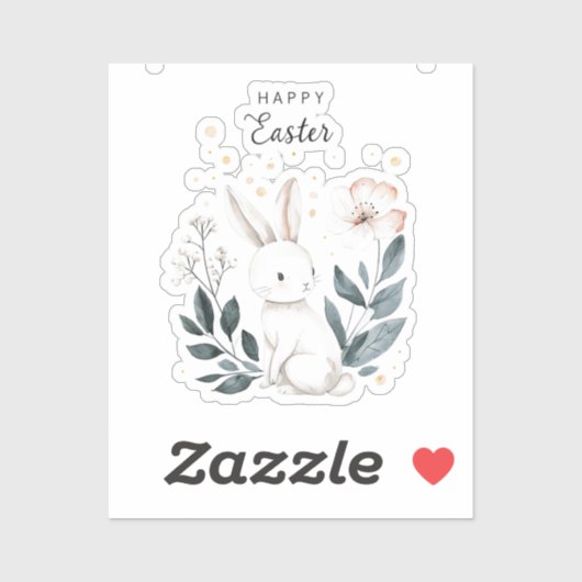 Schattigee Happy Easter Bunny kinder Sticker (Vel)