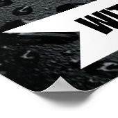 Schattigee Happy Easter Bunny met Yellow Paw Poster (Hoek)