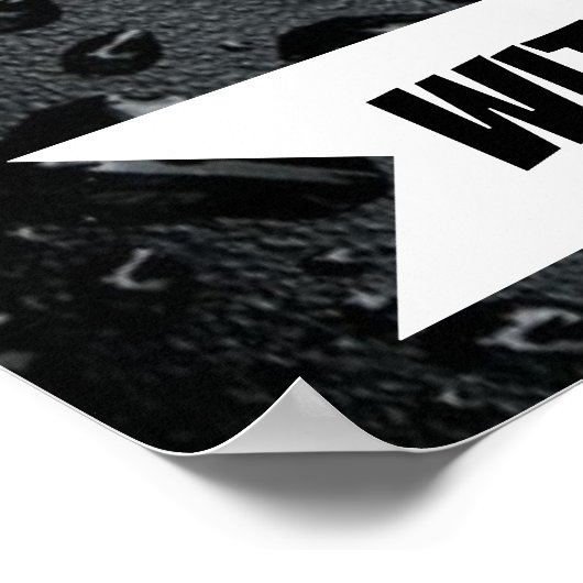 Schattigee Happy Easter Bunny met Yellow Paw Poster (Hoek)