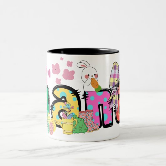 Schattigee Happy Easter Bunny Nana Gift mok gepers (Center)