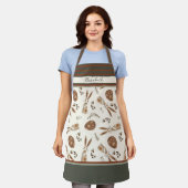 Schattigee Happy Easter Bunny Pattern Custom Name Schort (Gedragen)