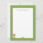 Schattigee Happy Easter bunny Vakantie kaart (Achterkant)