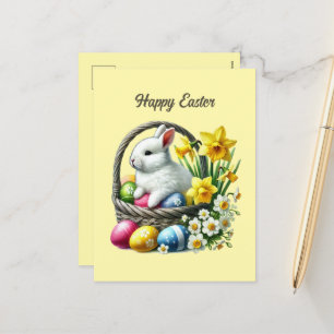 Schattigee Happy Easter bunny voeg bericht toe Feestdagenkaart