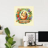 Schattigee Happy Easter chicks Poster (Thuiskantoor)