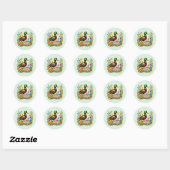 Schattigee Happy Easter Duck Ronde Sticker (Vel)
