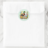 Schattigee Happy Easter Duck Ronde Sticker (Tas)
