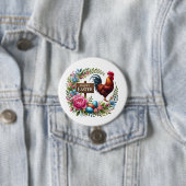 Schattigee Happy Easter haan Ronde Button 7,6 Cm (In situ)