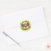 Schattigee Happy Easter krans Ronde Sticker (Envelop)