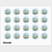 Schattigee Happy Easter swan Ronde Sticker (Vel)