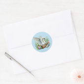 Schattigee Happy Easter swan Ronde Sticker (Envelop)