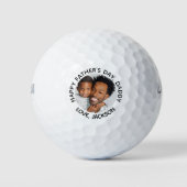 Schattigee Happy Fathers Day Daddy Foto Golfballen (Voorkant)