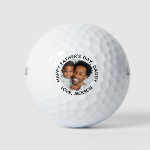 Schattigee Happy Fathers Day Daddy Foto Golfballen