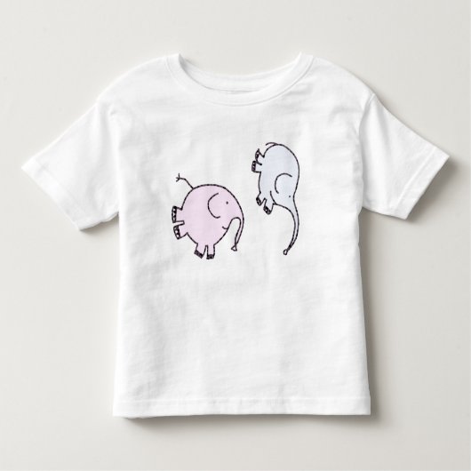 Schattigee Happy Flipping Elephants Kinder Shirts (Voorkant)