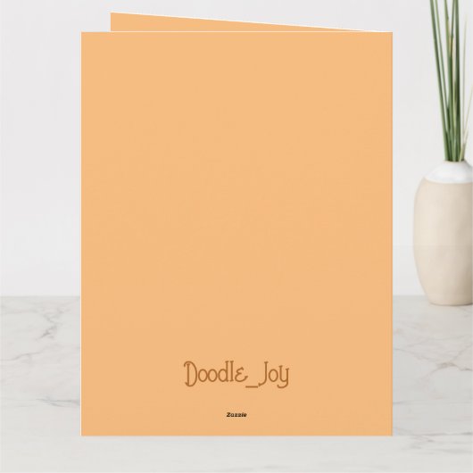 Schattigee Happy Flower Dank je kaart (Achterkant)