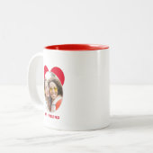 Schattigee Happy Friendship Day BESTE VRIEND FOTO Tweekleurige Koffiemok (Voorkant links)