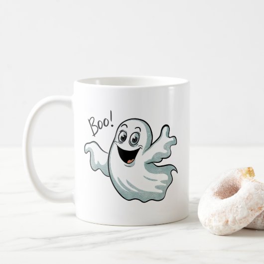 Schattigee Happy Ghost Koffiemok (Met donut)