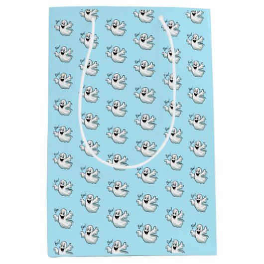 Schattigee Happy Ghost Medium Cadeauzakje (Voorkant)