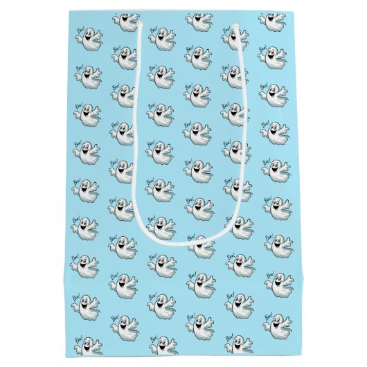 Schattigee Happy Ghost Medium Cadeauzakje (Achterkant)
