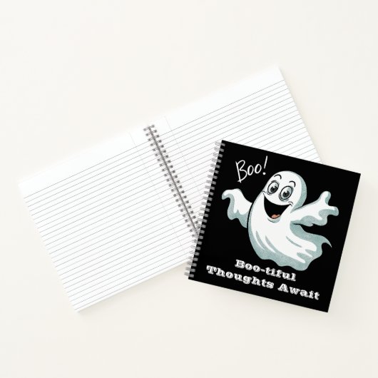 Schattigee Happy Ghost Notitieboek (Binnen)